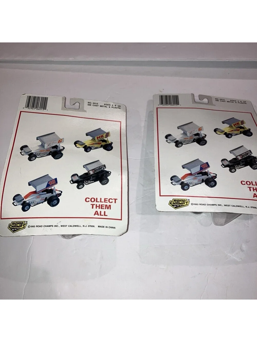Lot Of 2 Vintage 1993 ROAD CHAMPS SPRINT RACERS PULL BACK ACTION NEW COMPLETE
